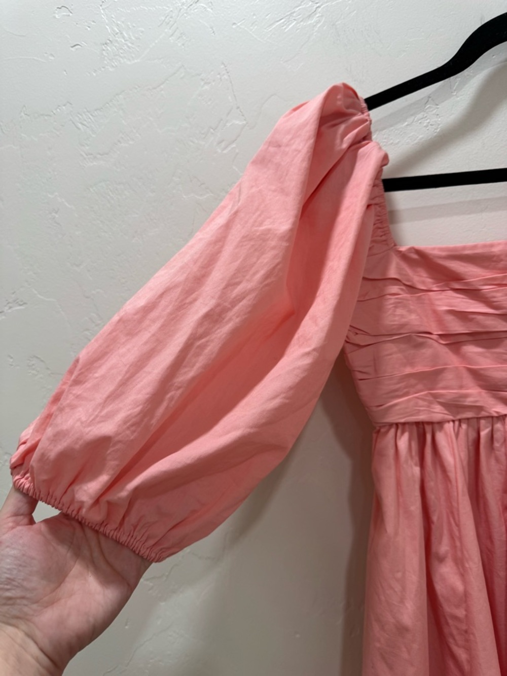 NWT Abercrombie & Fitch Emerson Poplin Puff Sleeve Mini Dress XS Light Pink - Picture 8 of 16